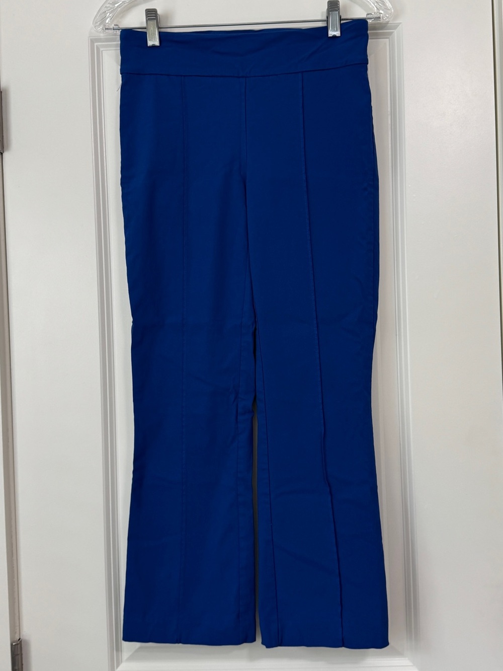 J McLAUGHLIN Royal Blue Ankle Cropped Pants Womens 2 Pull On Stretch Straight